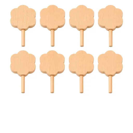 Unfinished Wooden Frozen Pop Toy Set for Pretend Play, Natural Beech Wood Ice Cream Shapes for DIY Crafts and Painting, Assorted Smooth Wood Cutouts for Arts and Decor