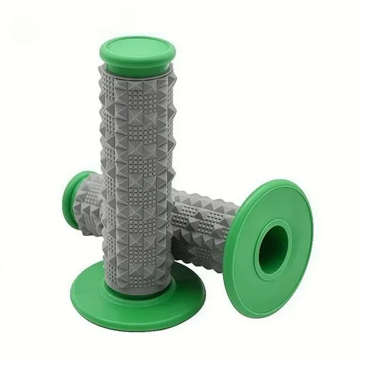Art Forest Off Road Motorcycle Handlebar Grips Rubber Green