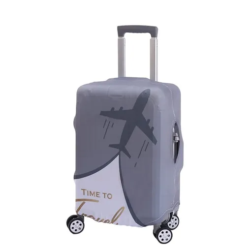Elastic Scratch Resistant Travel Luggage Cover for Suitcase, with Gray Protective Cover, compatible with Travel Trolley Case, S (18-20 inch)