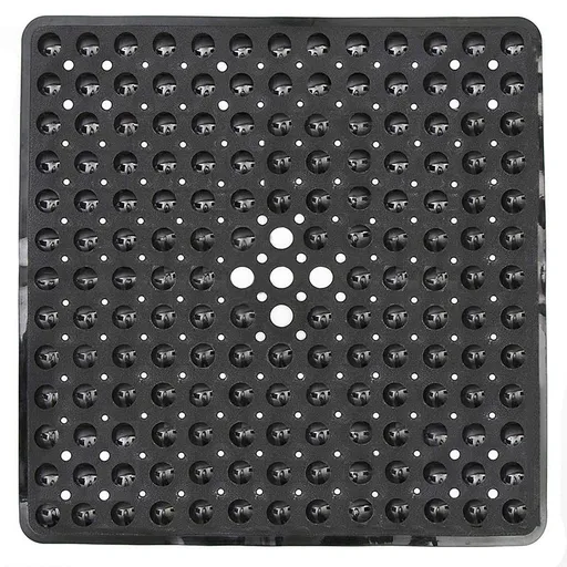 Shower Stall Mat Non-Slip, Soft Square Bath Mat for Shower with Suction Cups and Drain Holes, Stall Floor Mats for Bathroom, Machine Washable