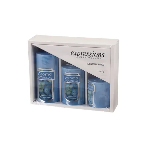 Classic Simple Cylindrical Scented Candles for Home Use Aromatherapy Decoration - Blue