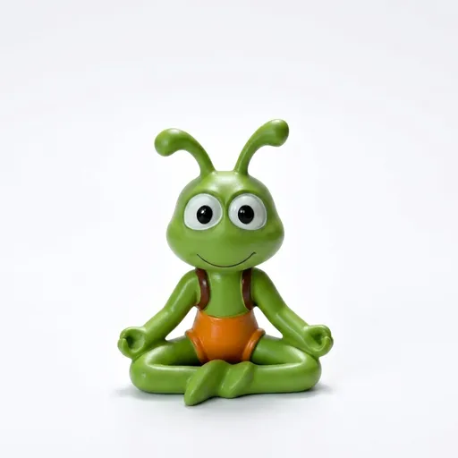 Cartoon Ant Figurine Desk Decor- Meditating Ants -Home Office Desk Decoration, Stress Relief Gift and Creative Workspace Accessory