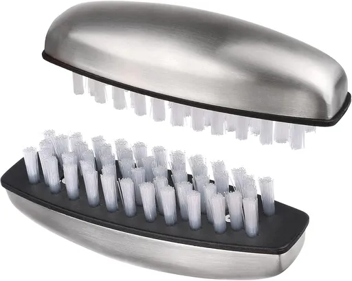 4 Pieces Nail Cleaning Brush, Stainless Steel Fingernail Hand Scrubbing Brushes for Nails Toes Pedicure Nail Cleaning and Scrubbing