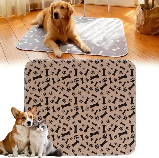 35.4*31.5in Pee Pads with Pheromones, Elite Pads for Cats, Washable Pee Pads for Dogs, Leak-Proof & Anti-Slip Pet Training Pad for Home & Travel - Brown