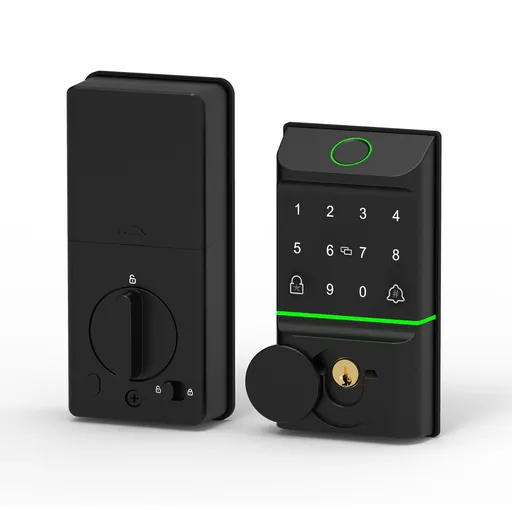 Smart Lock Keyless Entry Door Lock TY APP Fingerprint Password Card Mechanical Key 5 Unlocking Methods Aluminum Alloy Door Lock for 35-50mm Thickness Office Home Bedroom Door
