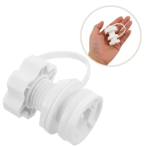 Cooler Drain Plug Replacement White Plastic 5cm Threaded Design Durable Outdoor Use