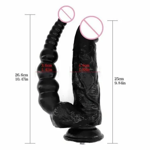 House Of Dasein Premium Sex Machine Attachments Vac U Lock Dildo Suction Cup Anal Plug - Double Dildo
