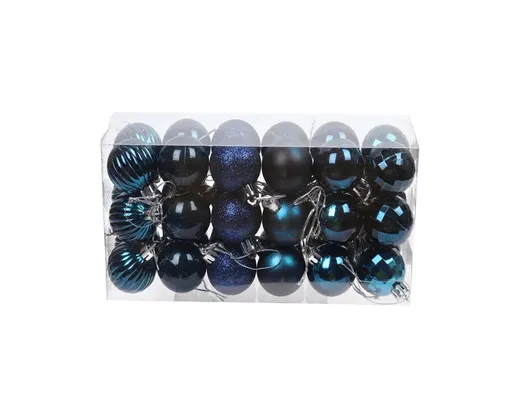 Shatterproof Xmas Balls-Navy Blue