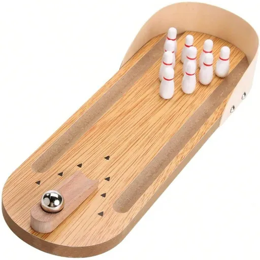 Table Top Mini Game Set Wooden Board Mini Arcade Desktop Shooting Alley Office Desk Stress Relief Gadgets Small Finger Toys Fun Gag Gifts Perfect Valentine's Day Gift