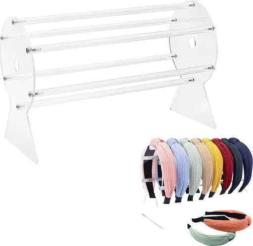 Headband Stand - Jewelry Stand - Holder For Headbands - Organizer - Jewelry Display - Store Hair Accessories - Acrylic Headband Holder - Girls - Detachable - Display - For Jewelry, Watches, Necklaces And Bangles, Hair Accessories