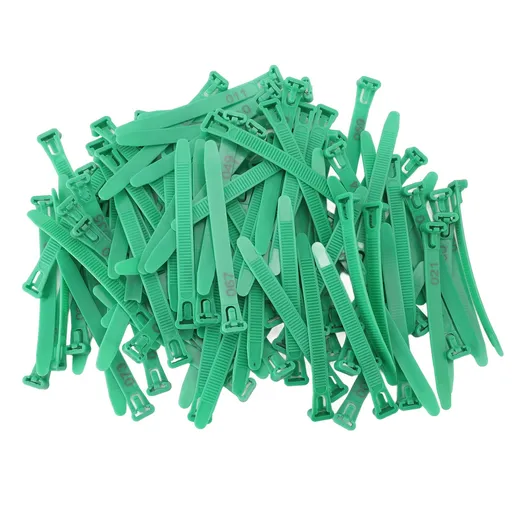 100pcs Chicken Leg Bands Adjustable Fadeless Numbered Poultry Identification Leg Tags for Duck Goose Green