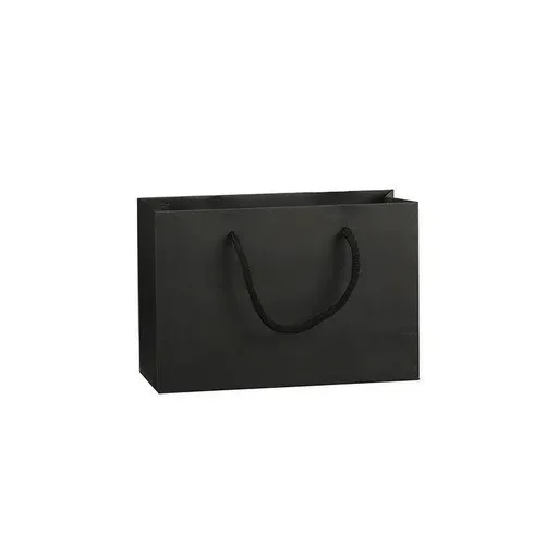 150Pcs Bulk Black Paper Bags Gift Shopping Carry Craft Bag With Cutton Handles - 17*24*10cm