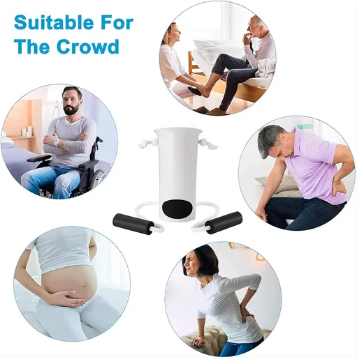 Sock Aid Wearing Assist Helper Device with Foam Handles, Sock Helper Stocking Slider for Pregnant Senior Women Men Elderly
