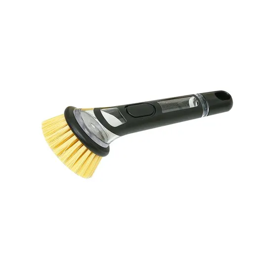 Automatic Liquid Adding Dish Washing Brush Multifunctional Kitchen Cleaner Labor Saving Lazy Scrubber for Pots Pans Cookware Heavy Duty Stain Remover(Yellow)