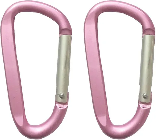 Large Carabiners Keychain 3" Aluminum D Shape Premium Durable D-Ring Carabiner Clip Hook Camping Accessories Snap Link Key Chain Durable Improved Design