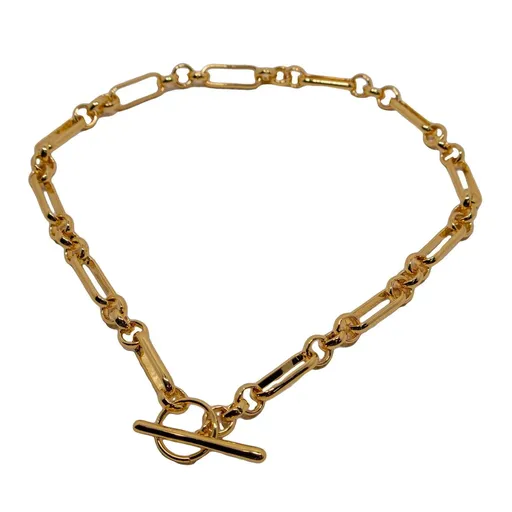 Chain Vintage OT Clasp Necklace Elegant Jewelry for Women Fashion Necklace - Chain
