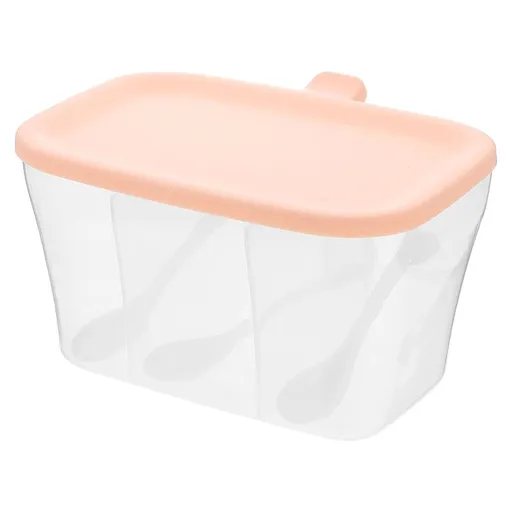 Transparent Plastic Spice Box with Sealing Lid for Convenient Kitchen Seasoning Storage