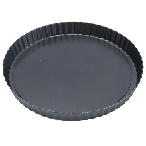 9in Bakeware Carbon Steel Baking Pan with Movable Chassis and Wavy Edge Nonstick Black for Family Baking9in Movable Chassis Pie Pan