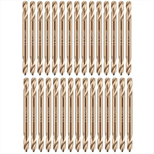 30Pcs 1/8In Cobalt Drill Bits Double End Drill Bits for Hardened Steel Cast Iron Wood Plastic Stainless Steel Drill Bit