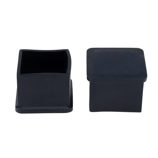 Chair Leg Caps Furniture Foot Fit for Square,Rectangle Chair feet Floor Protectors Inner Rubber Black(2 Pcs）
