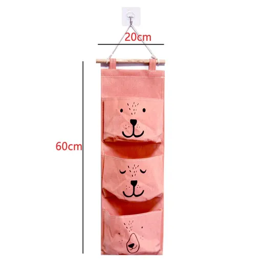 3Pcs Wall Hanging Storage Bag Organizer for Bedroom Aesthetic – Waterproof Over The Door Closet Organizer with Remote