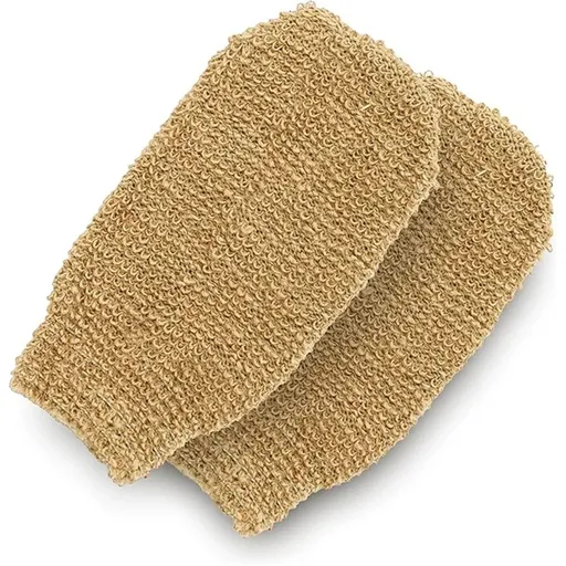 Jute Bath Gloves for Skin Exfoliation, Washcloth for Body Scrub and Cleansing - Good for Men and Women - Set of 4 Wash Mittens