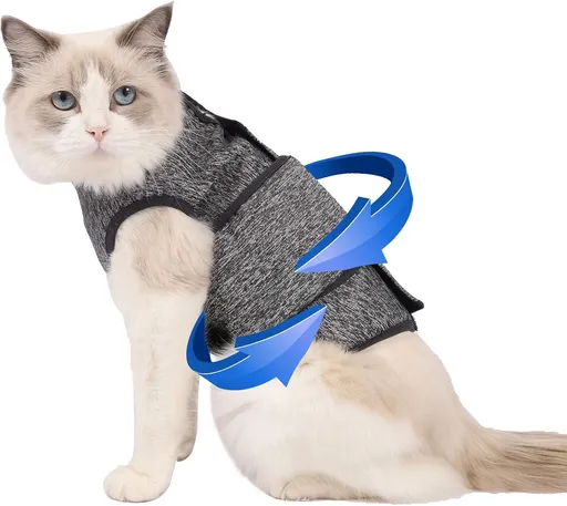 Cat Anxiety Jacket, Anxiety Vest for Cats, Cat Anti Anxiety Vest, Shirt for Cat, Cats Calming Wrap Vet Recommended Calming Solution Vest for Fireworks, Travel, Separation