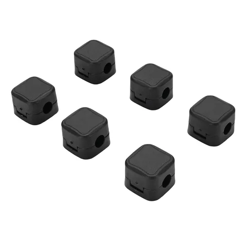 6pcs Magnetic Cable Clips Cord Holder Desk Cable Management Adhesive Wire Holder Keeper Organizer for Home Office Desk Car Nightstand Black