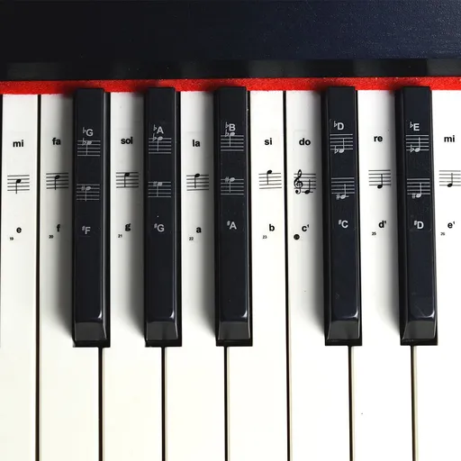 6pcs Piano Keys Sticker Piano Keyboard Labels Piano Stool Piano Label Stickers Piano Keys Labels Keyboard Music Note Sticker Piano