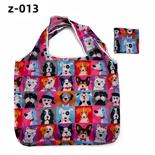 Large Floral Polyester Foldable Shopping Bag Z-013