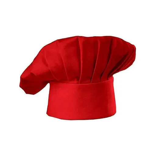 Adjustable Chef Cap with Elastic Band for Kitchen Cooking Baking Catering Use - Red