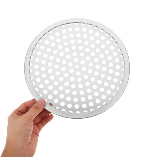 Pizza Baking Pan Perforated for Ventilation Stainless Steel 1Pcs 22.86cm