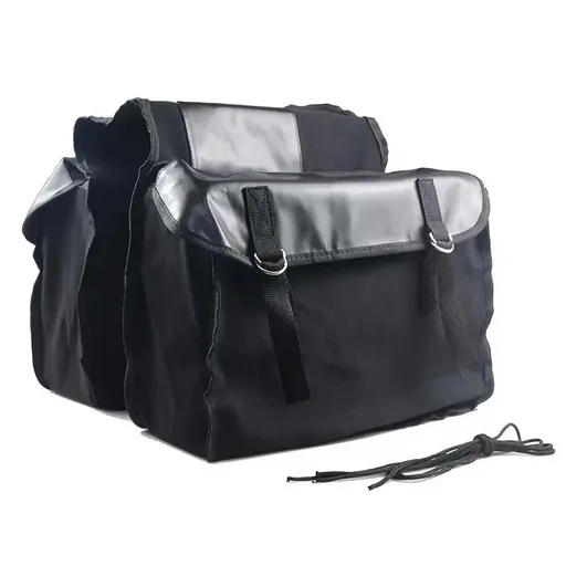 Motorcycle Saddle bags, Waterproof motorcycle saddlebags, Motorcycle Saddlebag Side Tool Bags Cycling Luggage Bag Riding Travel Canvas Waterproof (Black)