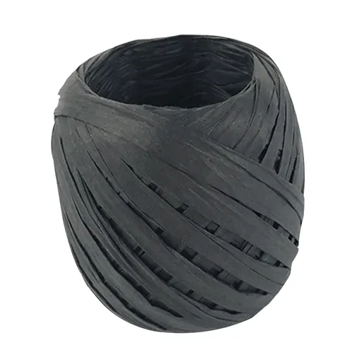 Raffia Ribbon, 787 inches Raffia Ribbon for Gift Wrapping, Raffia Yarn for Crocheting, Raffia Paper Ribbons for Craft, Packing Paper Twine Ribbon 1/5 Inch Width Black