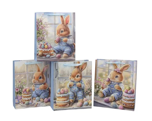bulk 24 Easter Confections Gift Bag Medium 4 Asst