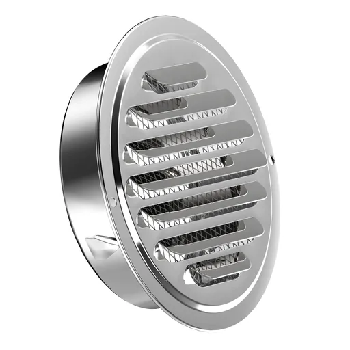 Stainless Steel Air Soffit Vents,Louvered Grille Cover Vent Flat Ducting Air Vent Wall Outlet with Built-in a Mesh Screen