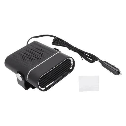 Car Heater Portable Fast Heating 360 Degree Rotation Car Heater Windscreen Defroster Defogger 12V Black