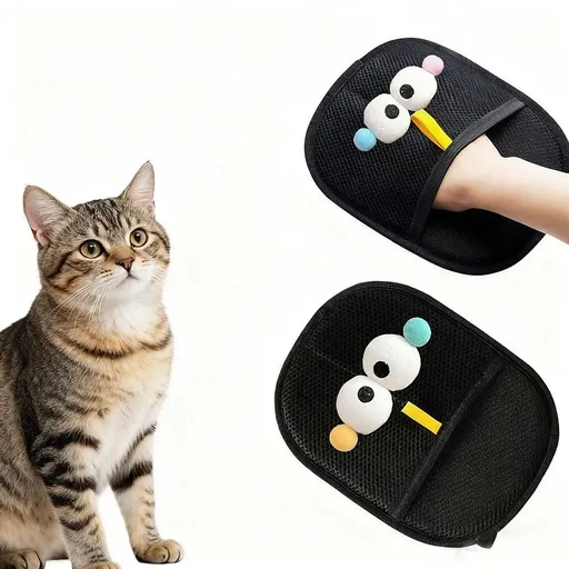 2PCS Static Removal Pet Hair Gloves - Grooming Gloves for Dogs and Cats Indoor Use