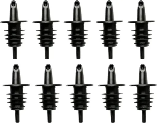 Shaved Ice Syrup Precise Control Bottle Pourers, 10-Pack | Professional Pour Spouts, For Snow Cone & Drink Flavors