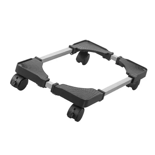 Computer Tower Stand Plastic Adjustable Mobile CPU Stand with Rolling Caster Wheels for Most Gaming PC Black