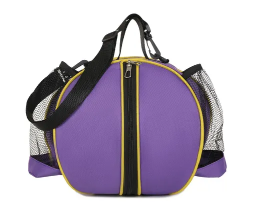 Sports Ball Bag Basketball Soccer Storage Bag Portable Equipment Carry Bag for Team Training Gym Outdoor Activities - Purple