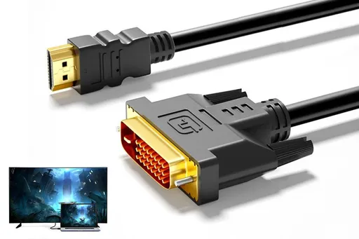 HDMI to DVI-D 24+1 Pin Digital Cable Lead for HDTV PS3 PS4 Switch 360 TV - 1.5m