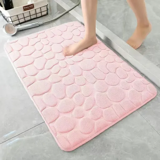 Bathroom Rugs Set 2 Piece, Super Absorbent & Soft Non-Slip Velvet Toilet Rug & Bath Mat, Quickly Dry Thicken Bath Mats for Bathroom, Kitchen, Door Mat, Bathroom Mat L