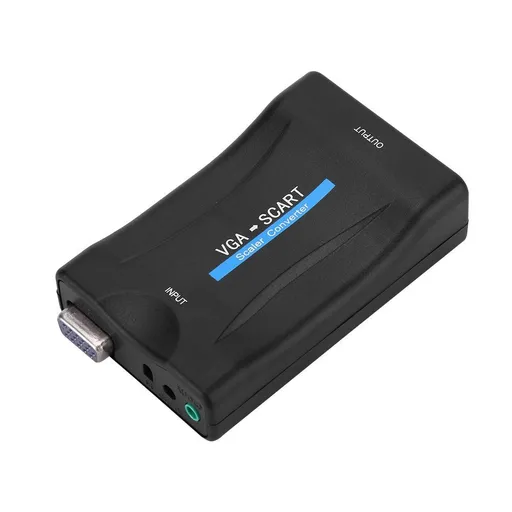VGA to SCART Video Audio Adapter Adapter USB With Remote Control