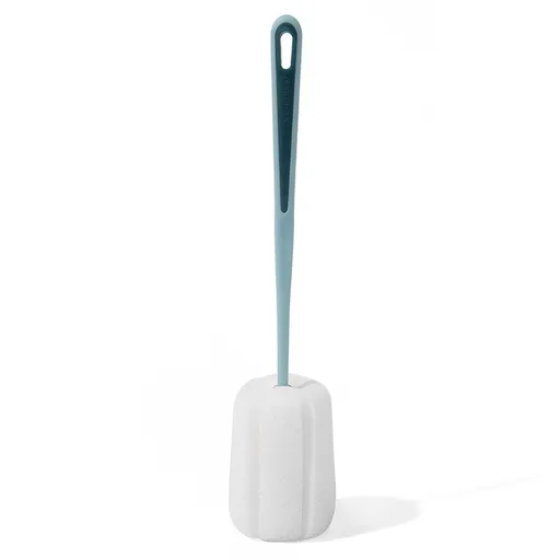 Long Handle Sponge Bottle Brush 360° Cleaning Elastic Flexible Hanging Hole Design Soft Sponge Bottle Cleaning BrushBlue