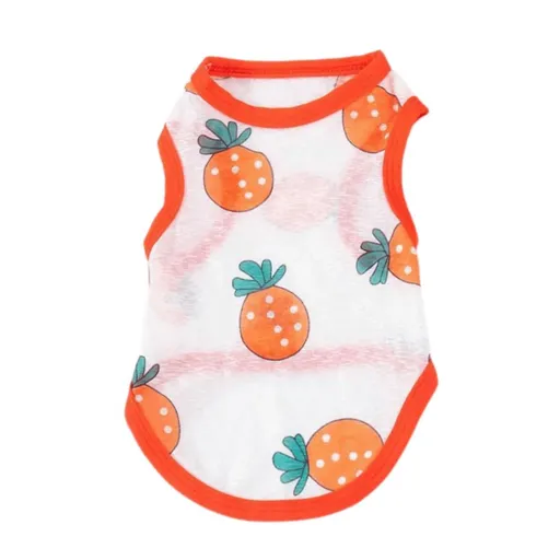 Pet Vest Polyester Summer Dog Cat Clothing Orange Orange L