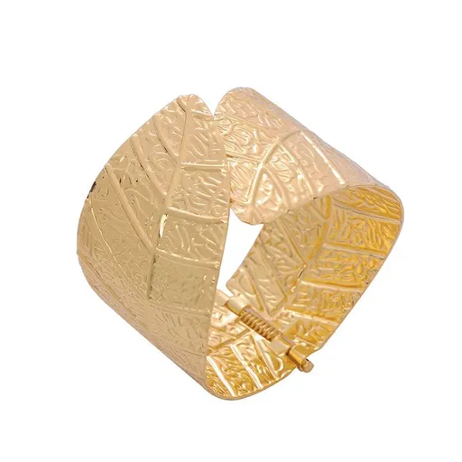 2pcs，Summer Fashion New Leaf Bracelet Wide Version Spring Opening Leaf Texture Bracelet Personalized Street Photography