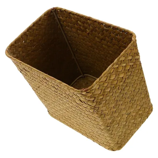 12.5 Inch Woven Straw Storage Basket for Home and Study Room Organization, Stylish and , 1 Pack