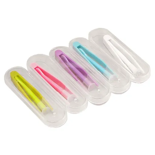 5 Pack Portable Contact Lens Tweezers Suction Stick Contact Lens Inserter Removal Tool with Case Travel Kit