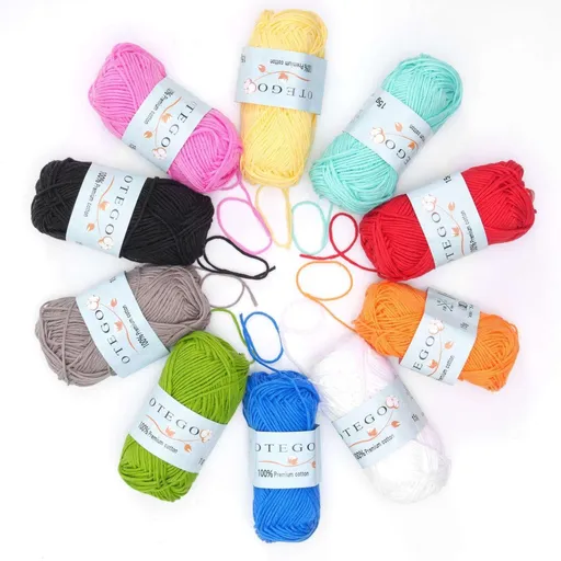 Cotton Yarn 10 Pack 150g MultiColor for Knitting and Crochet